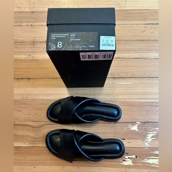 J. Crew Menorca padded cross-strap sandals in leather. Size 8. NWT, NIB. - Picture 3 of 12